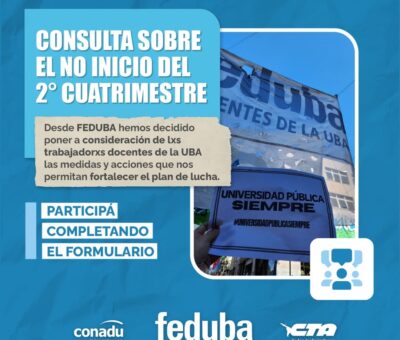 consulta sobre el no inicio del segundo cuatrimestre