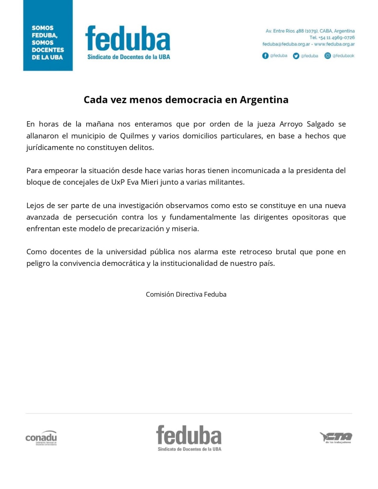 comunicado