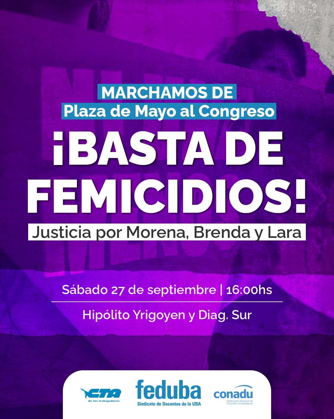 marcha basta de femicidios